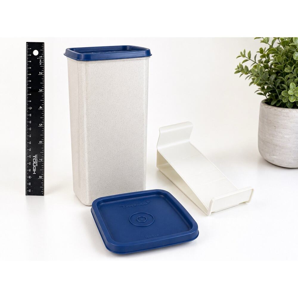 Vintage Tupperware Modular Mate Canister Container W Lid Insert Speckled USA